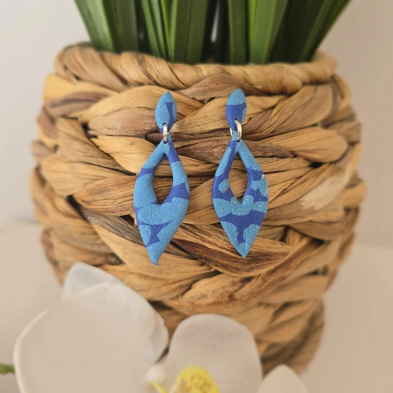 Boucle d’oreilles en argile polymère
